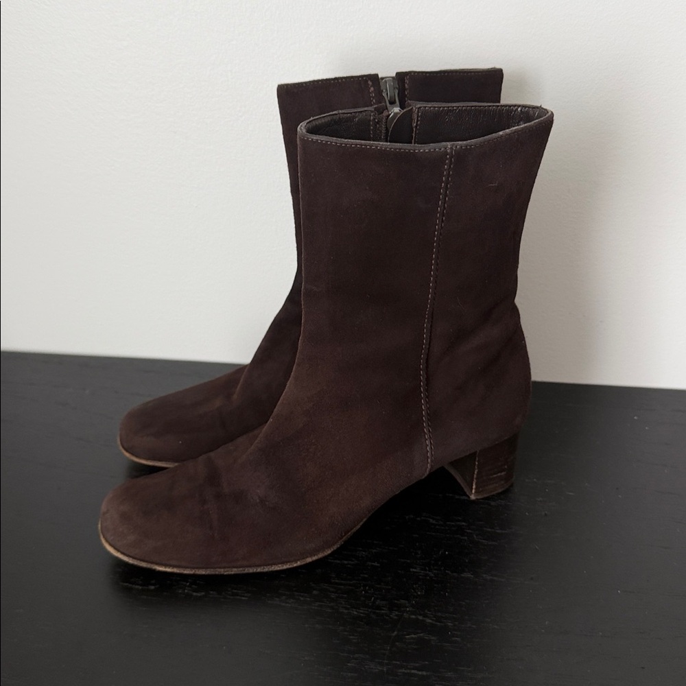 Cole Haan Suede Leather Boots Brown Size 7.5